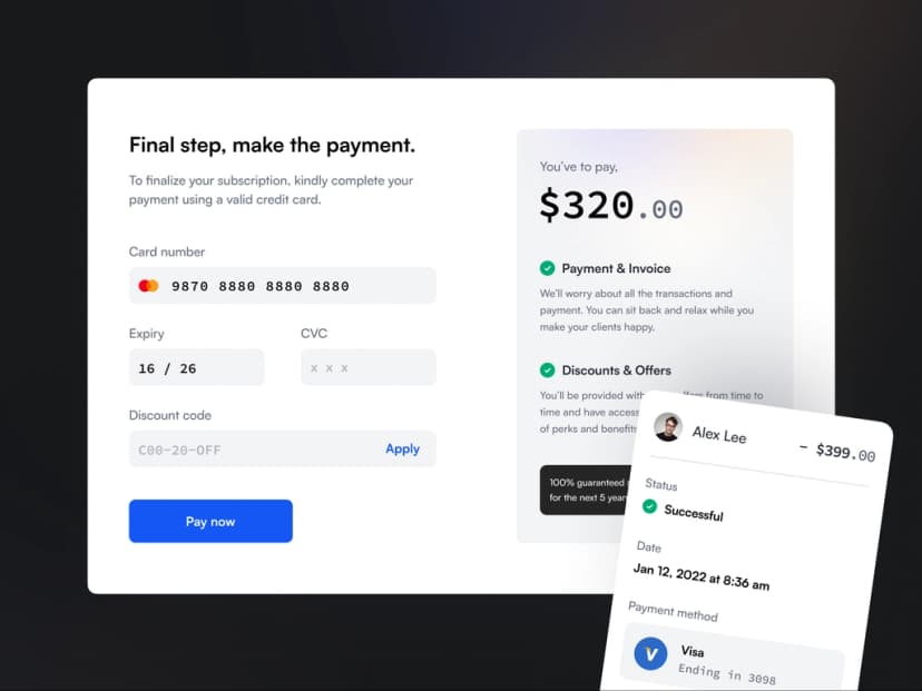 payments page